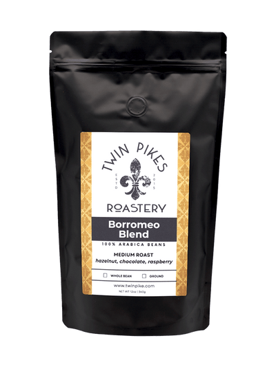 Borromeo Coffee Bean Blend - Twin Pikes Roastery - Medium Roast - 12oz - Front