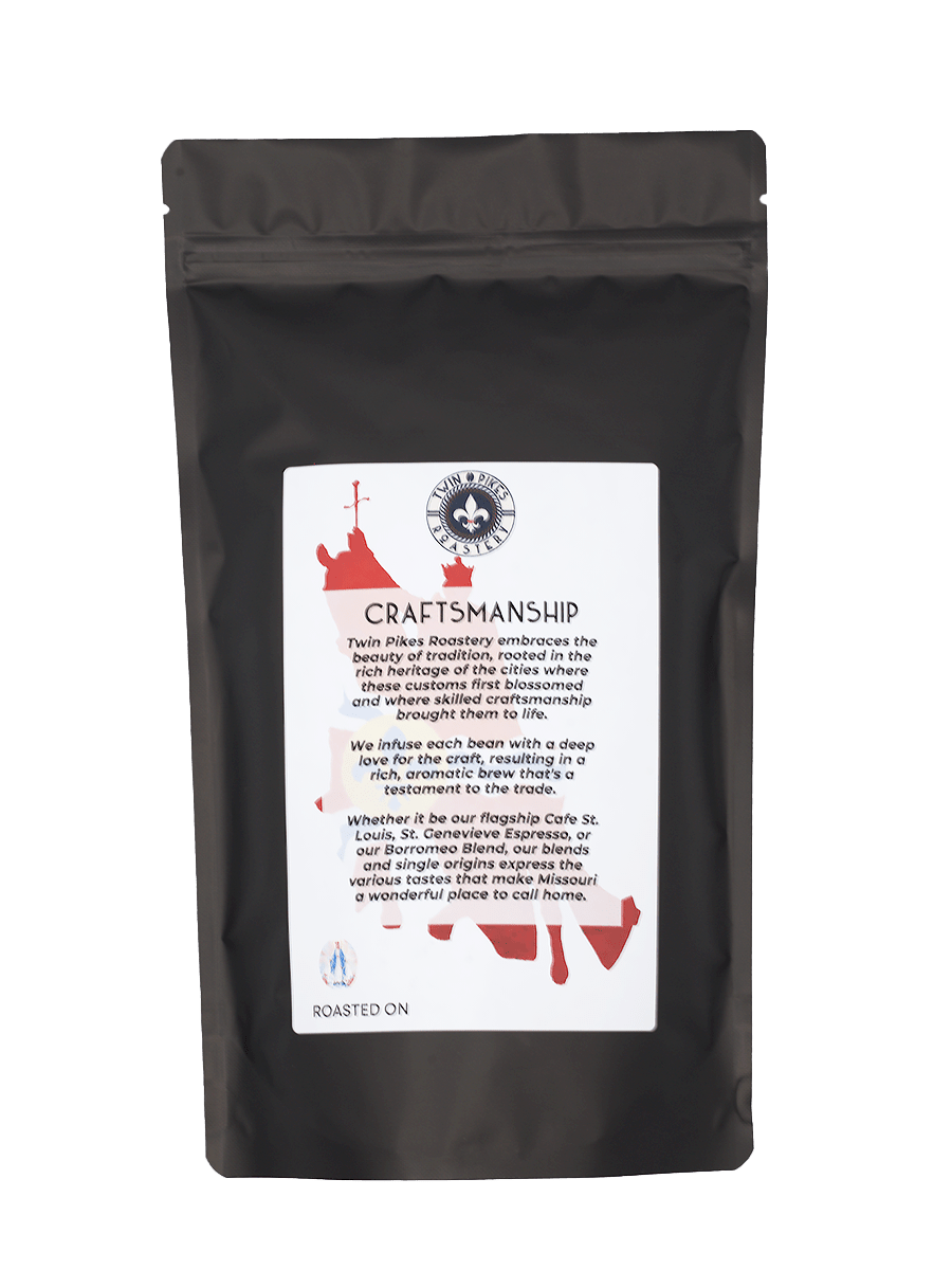 Cafe' St. Louis Blend - Twin Pikes Roastery - Medium Roast - 12oz - Back