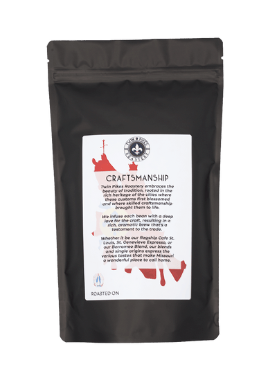 Cafe' St. Louis Blend - Twin Pikes Roastery - Medium Roast - 12oz - Back