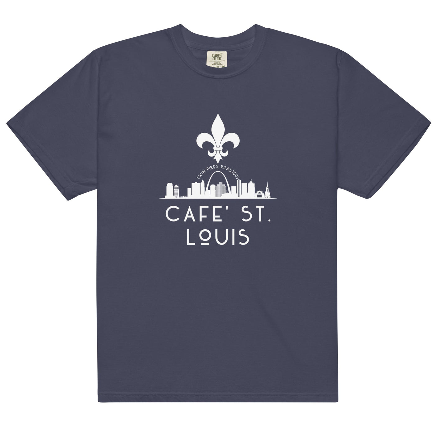 Cafe St. Louis heavyweight t-shirt - Twin Pikes Roastery