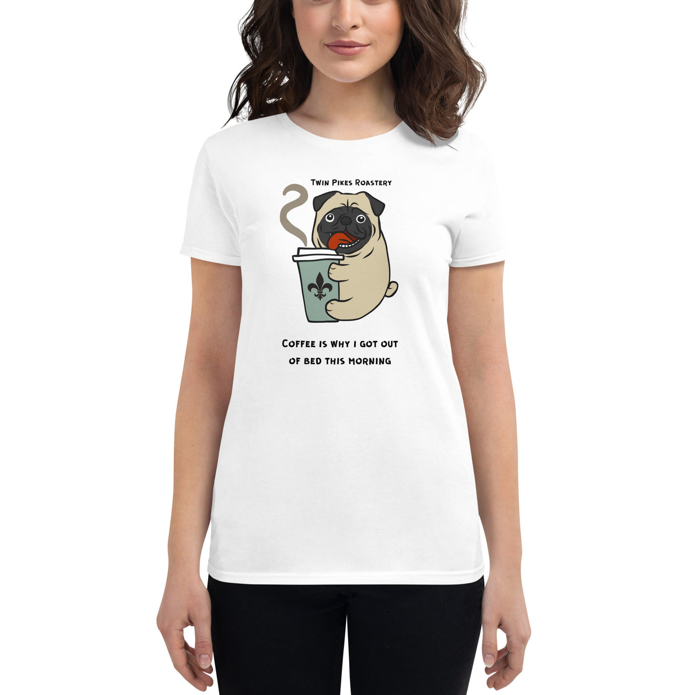 Coffee Pug Women's short sleeve t-shirt - Twin Pikes Roastery