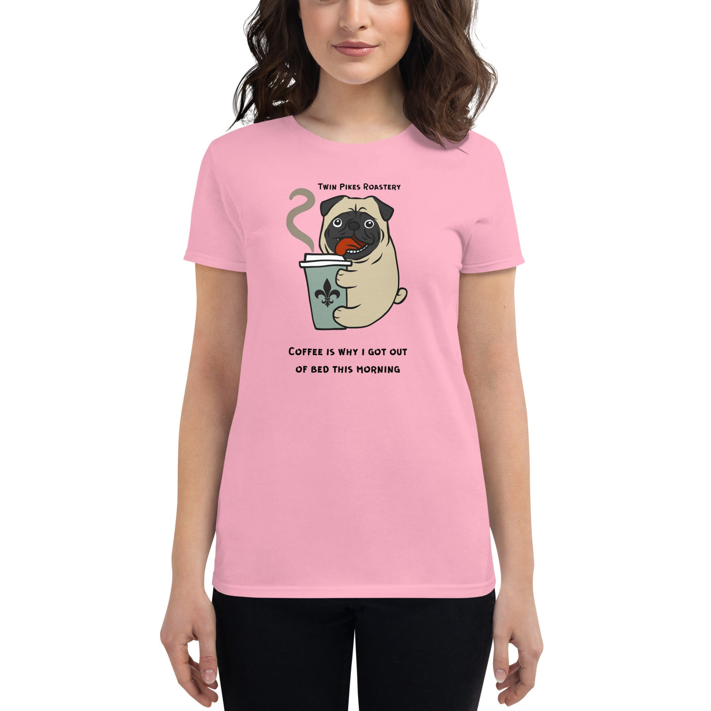 Coffee Pug Women's short sleeve t-shirt - Twin Pikes Roastery