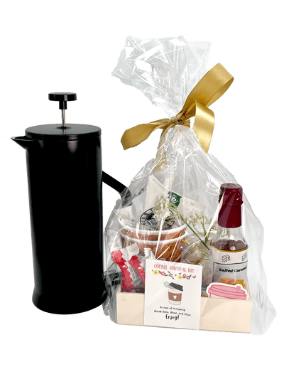Coffee Survival Kit + French Press | Gifts for Coffee Lovers - Twin Pikes Roastery