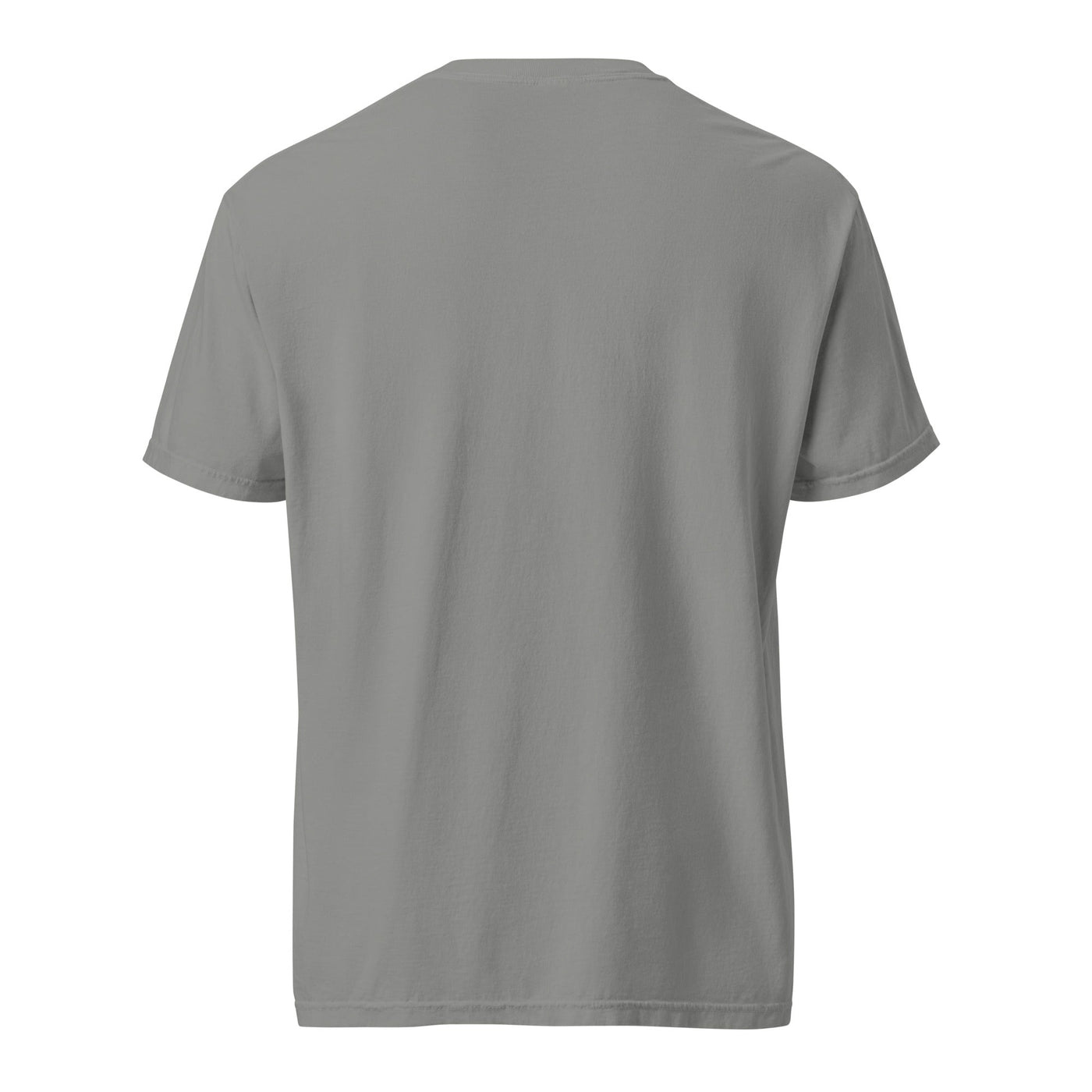 Colombia coffee tee - garment dyed -premium weight t-shirt - coffee lover gift - grey - back - Twin Pikes Roastery