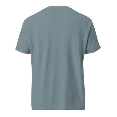 Colombia coffee tee - garment dyed -premium weight t-shirt - coffee lover gift - ice blue - back - Twin Pikes Roastery