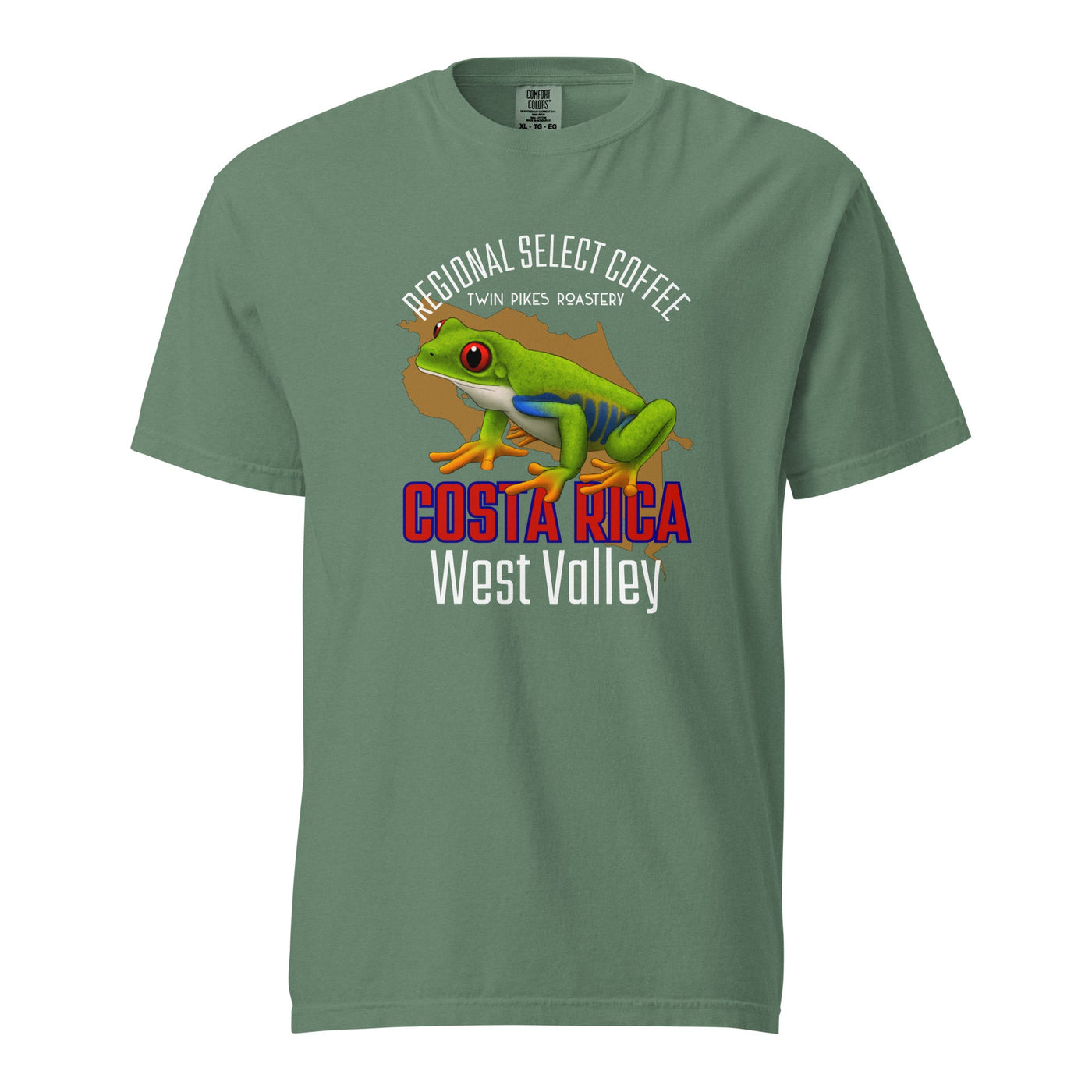 Costa Rica Dark garment - dyed heavyweight t-shirt - Twin Pikes Roastery