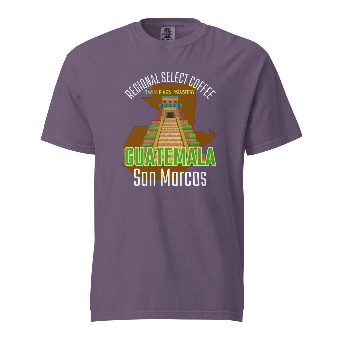 Guatemala Dark garment - dyed heavyweight t-shirt - Twin Pikes Roastery