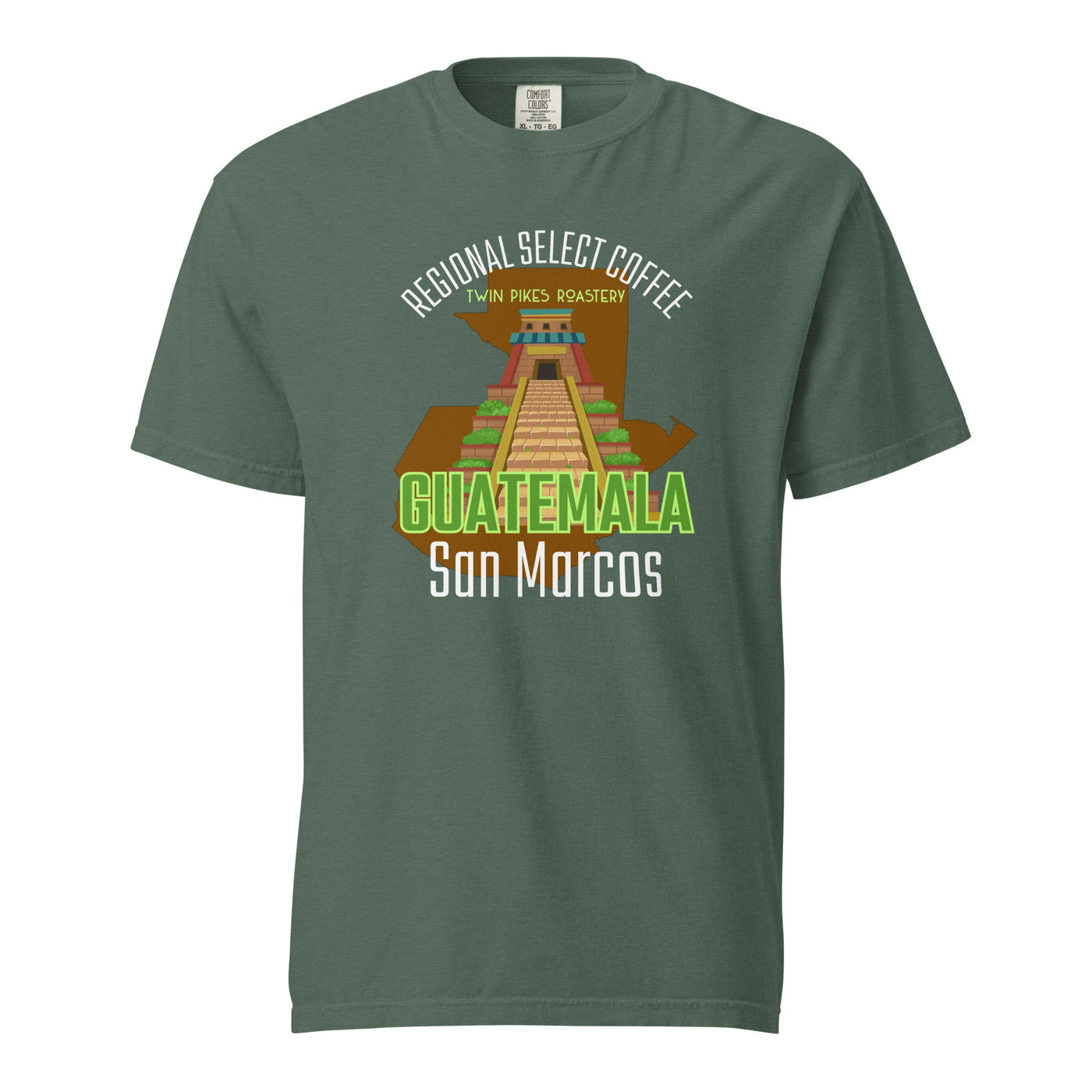 Guatemala Dark garment - dyed heavyweight t-shirt - Twin Pikes Roastery
