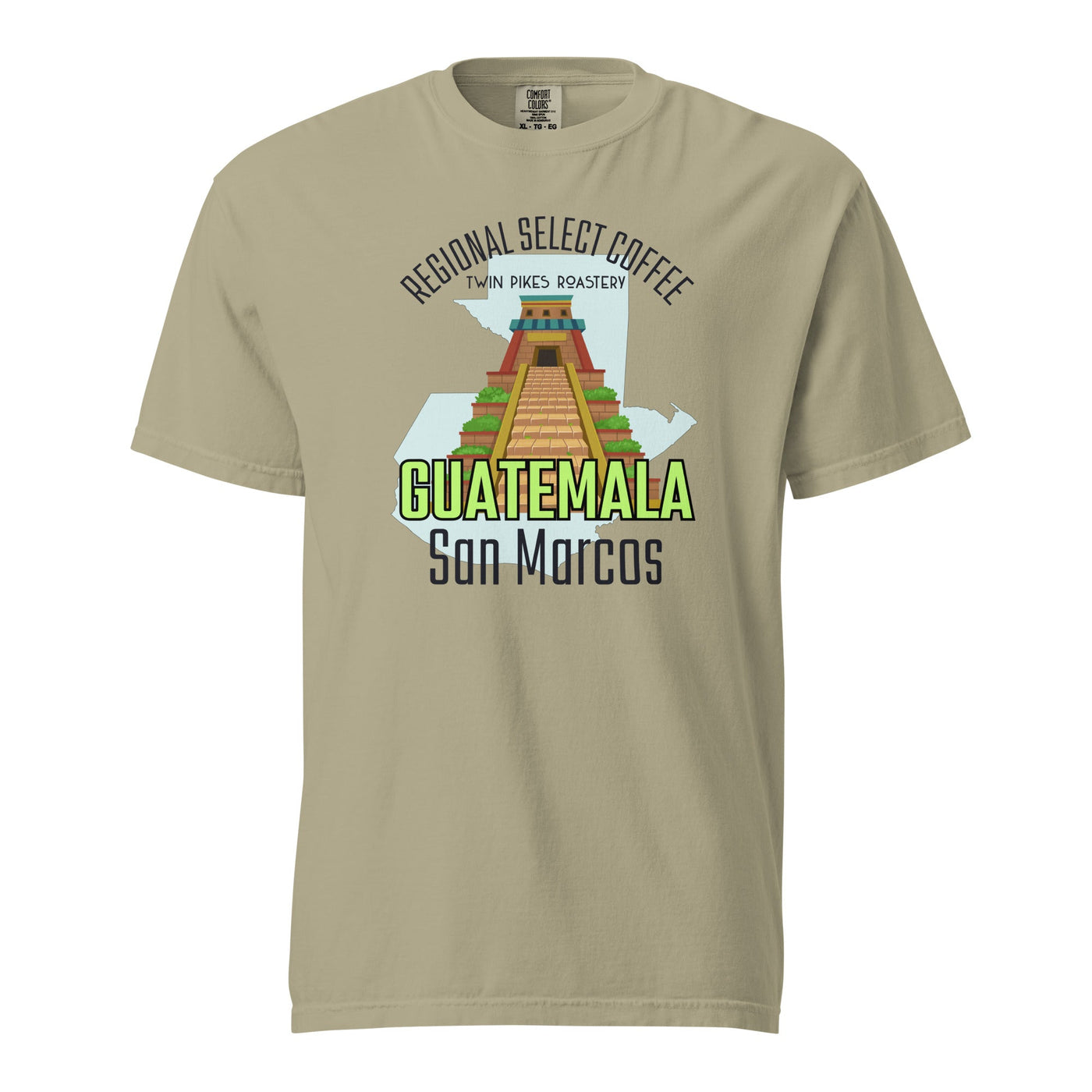 Guatemala Light garment - dyed heavyweight t-shirt - Twin Pikes Roastery