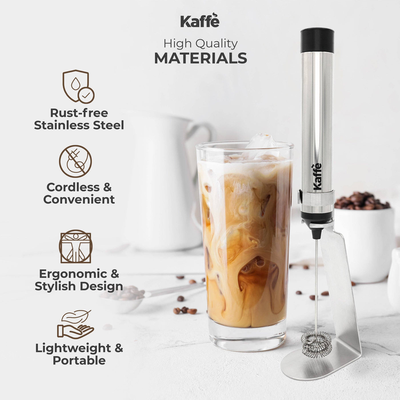 Handheld Milk Frother (USB Rechargeable), KF6022 - Twin Pikes Roastery