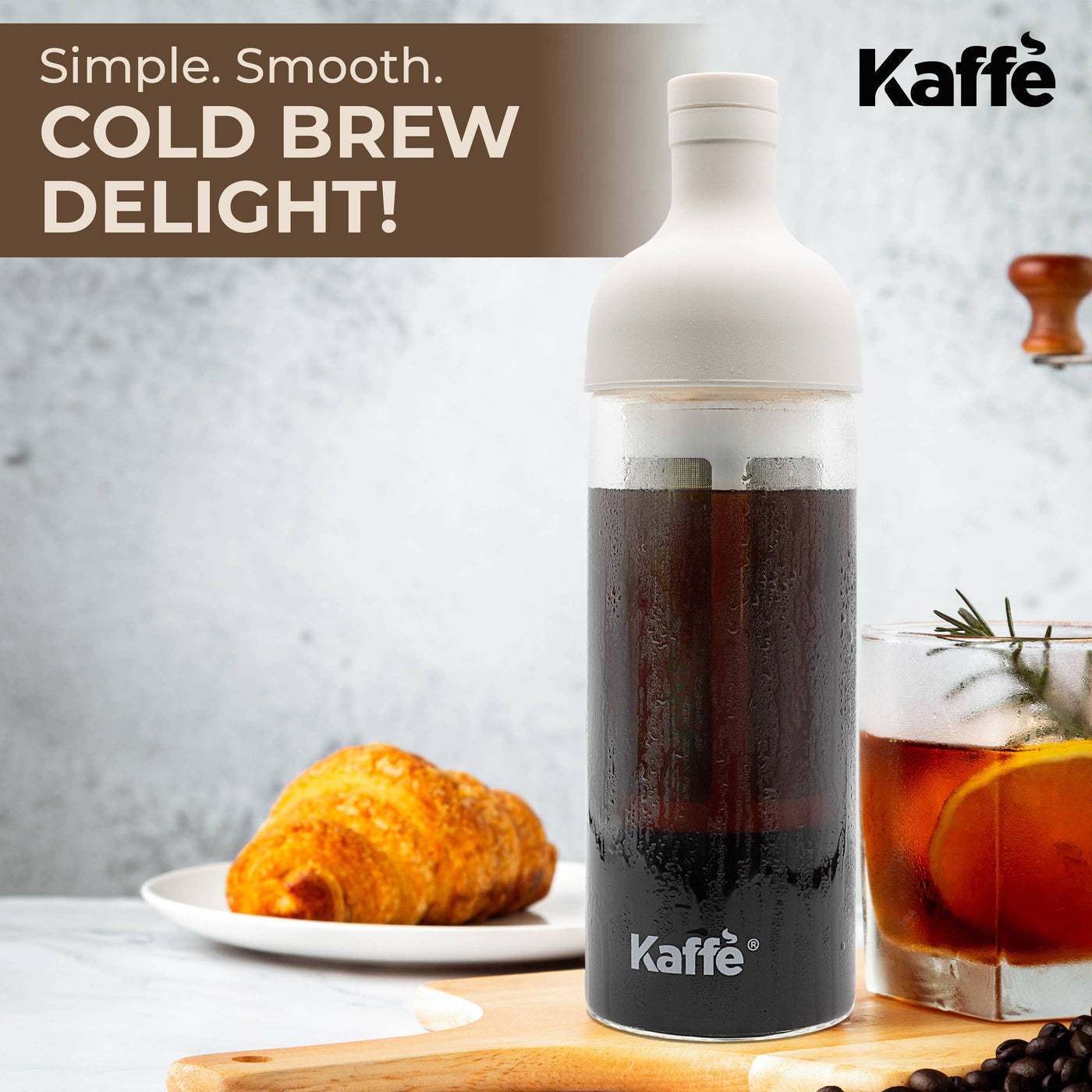 Kaffe Cold Brew Coffee Maker, Glass Coffee Pitcher. 1L - Twin Pikes Roastery