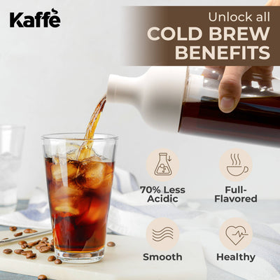 Kaffe Cold Brew Coffee Maker, Glass Coffee Pitcher. 1L - Twin Pikes Roastery