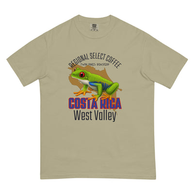 Khaki Frog garment - dyed heavyweight t-shirt - Twin Pikes Roastery