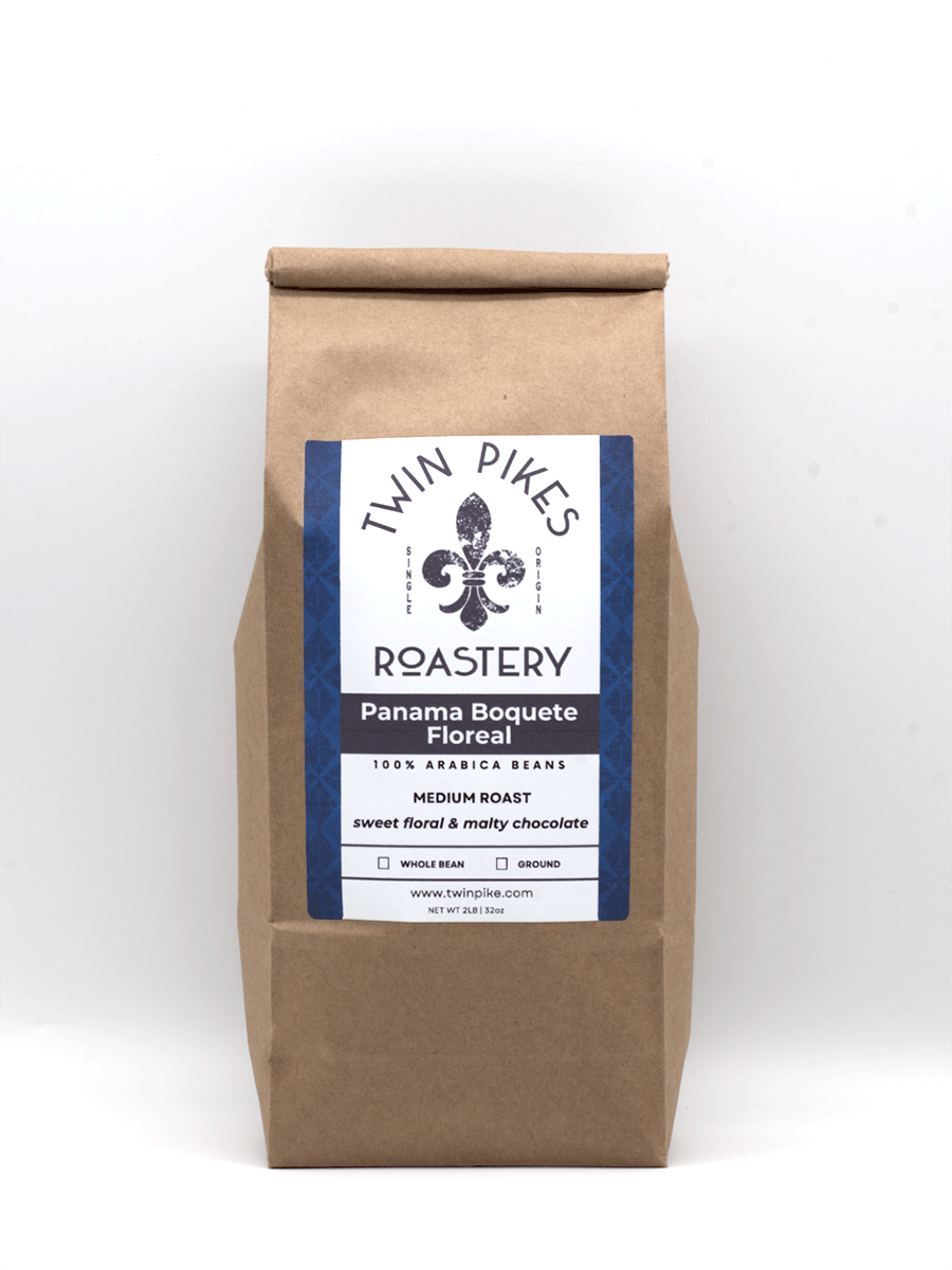 Panama Boquete Floreal Coffee Beans- Twin Pikes Roastery - Medium Roast - 2lbs - Front