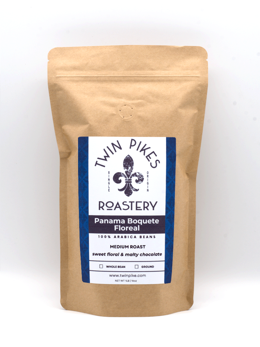 Panama Boquete Floreal Coffee Beans - Twin Pikes Roastery- Medium Roast - 1lb - Front