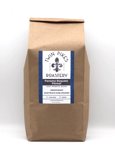 Panama Boquete Floreal Coffee Beans - Twin Pikes Roastery - Medium Roast - 5lbs - Front