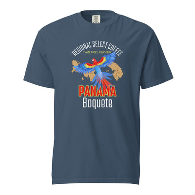 Panama Dark garment - dyed heavyweight t-shirt - Twin Pikes Roastery
