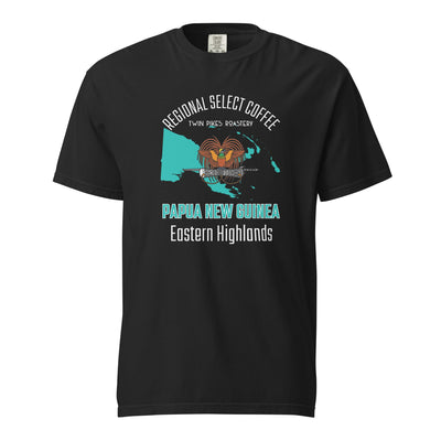 PNG Dark garment - dyed heavyweight t-shirt - Twin Pikes Roastery