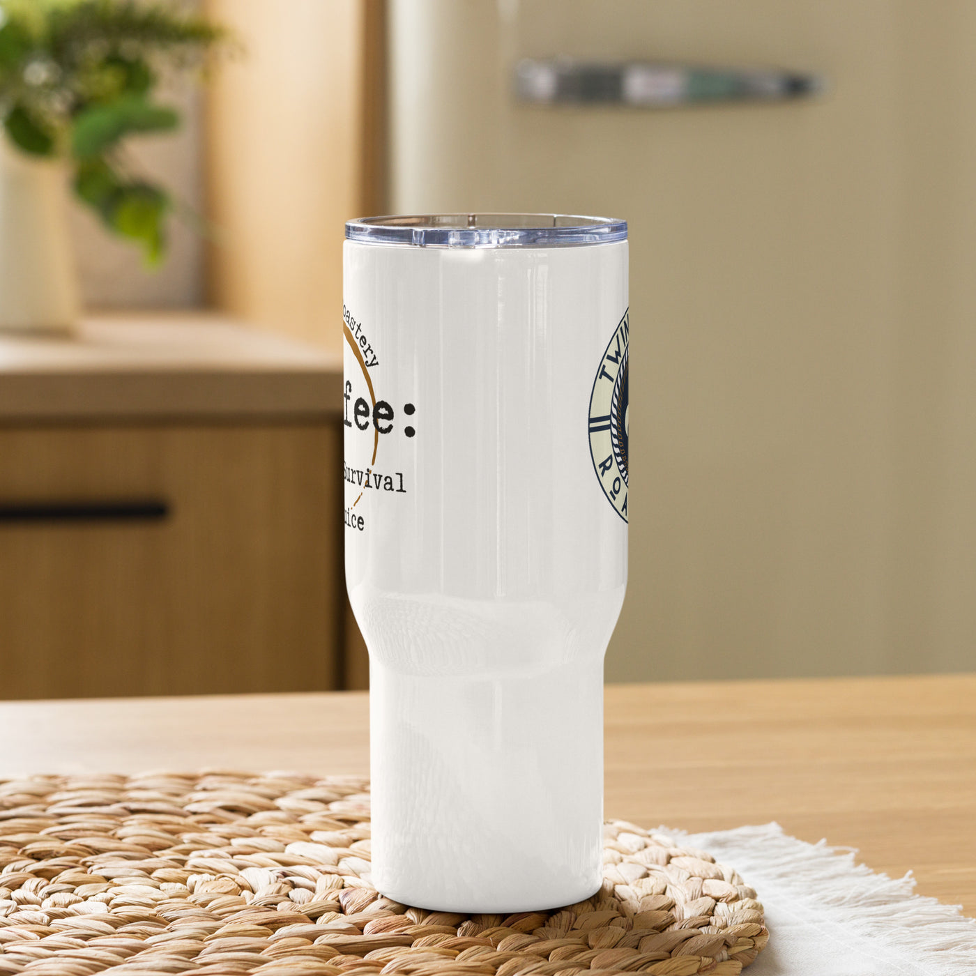 Travel mug with a handle -  Twin Pikes Roastery